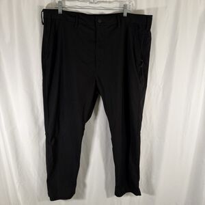 American Eagle Active Flex Pants Men's 40x26 Black Zip Pocket Tech Fit Snap Zip